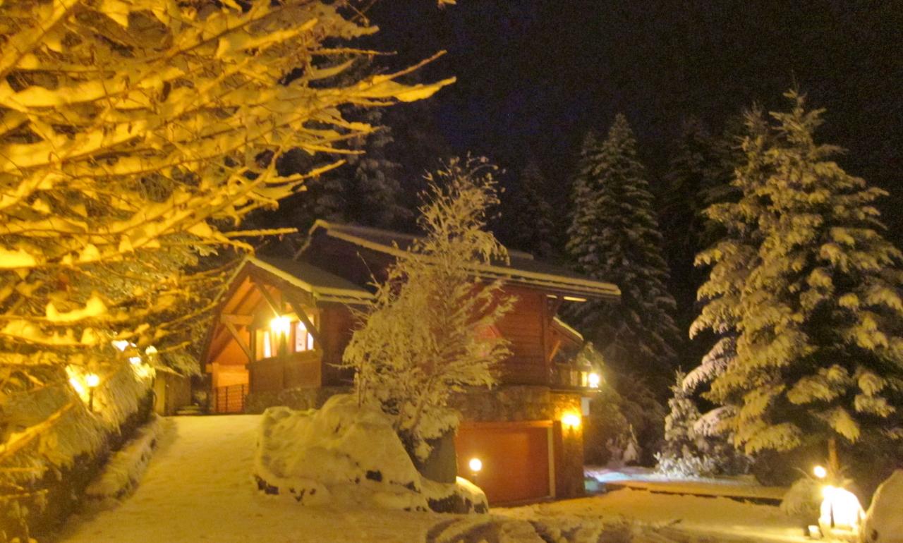 Chalet éclairé en hiver (1)