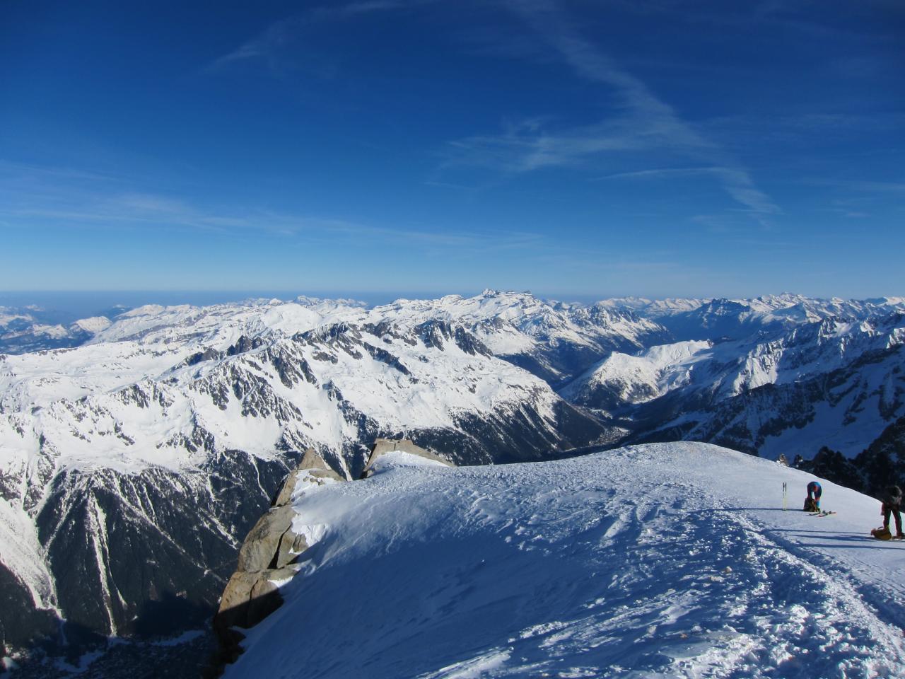 Départ de la vallée blanche