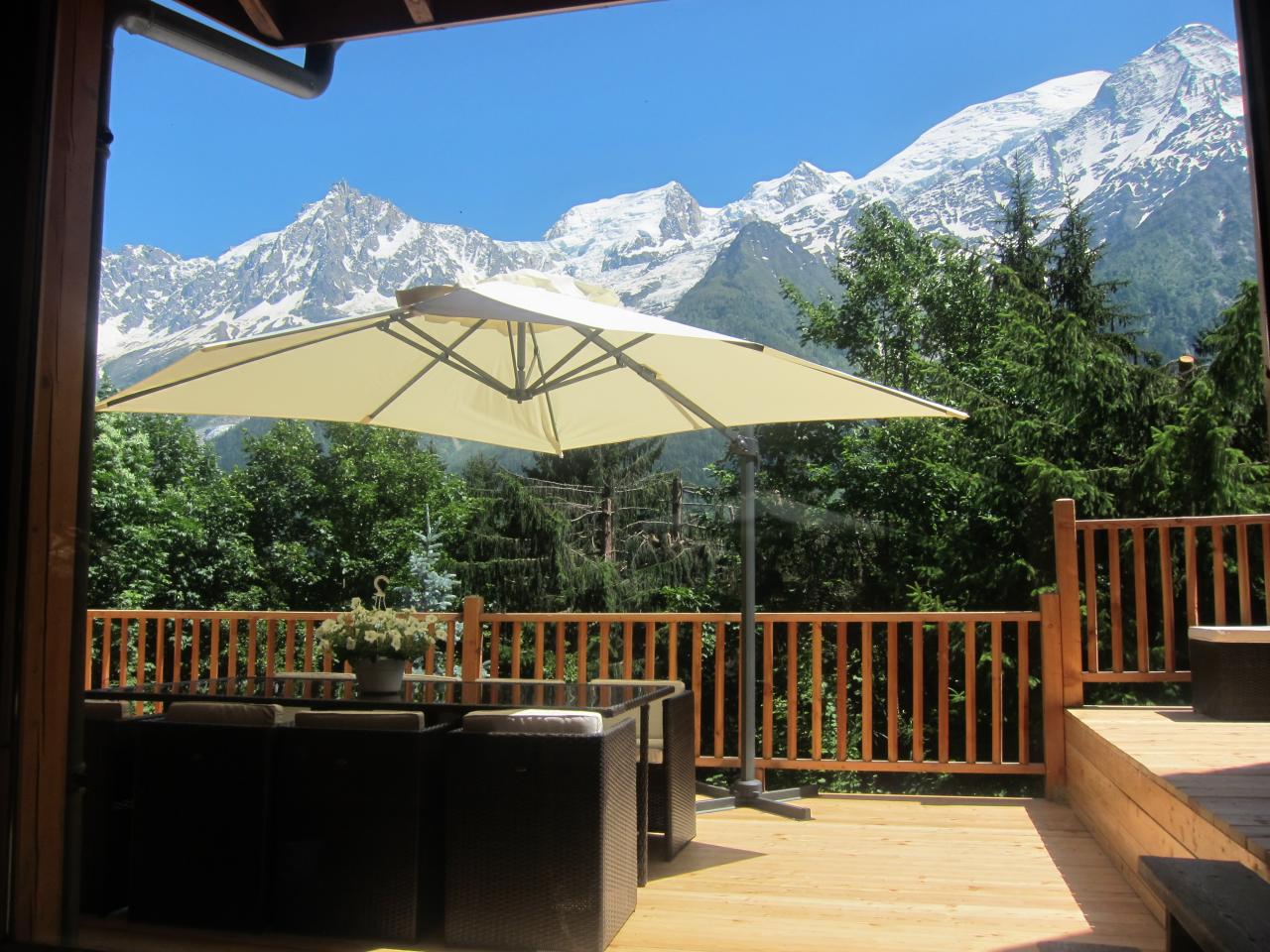 Vue de la terrasse en été